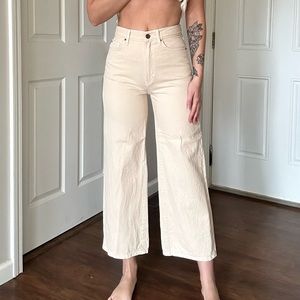 BDG Urban Outfitters UO Retro High & Wide Jeans in Beige